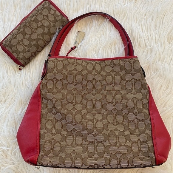 👜 COACH 👜EDIE SHOULDER BAG 31‎ IN SIGNATURE (COACH F36466) - Picture 14 of 15